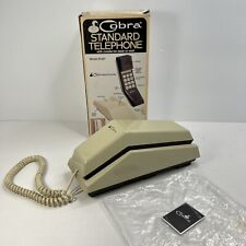 Vintage 80s Cobra Standard Telephone Model ST-201 Rare W/ Box Desk Wall Untested picture