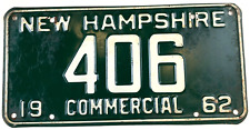 New Hampshire 1962 Commercial License Plate Vintage Garage Man Cave Collector picture
