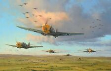Air Armada by Robert Taylor print Signed by two Battle of Britain Luftwaffe Aces picture