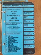 2 Vintage NATOPS Pilot POCKET CHECKLIST UH-1N HUEY HELICOPTER 1974 picture