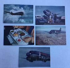 Lot of 5 Vintage 1940s United Airlines Mainliner Post Cards Main Line Airway  picture