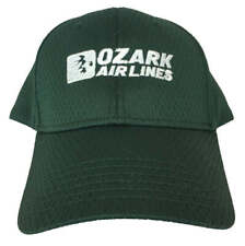 Ozark Airlines Green Embroidered Logo Adjustable Mesh Baseball Golf Cap Hat New picture