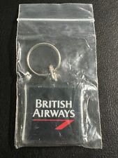 British Airways Vintage Logo Hard Clear Plastic Double Sided Keychain Key ring picture