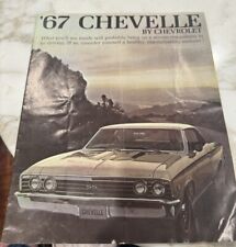 Original 1967 Chevrolet Chevelle Sales Brochure Catalog Chevy SS 396 Malibu picture