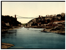 England. Bristol. Vintage Photoch Clifton Suspension Bridge from the Ferry I picture