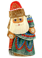 AUTHENTIC Russian Hand Painted Santa Claus Figurine Father Frost Holding Tree picture