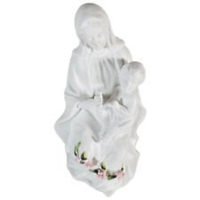 Vintage Virgin Mary Baby Jesus Touch of Rose Roman Porcelain Italy picture