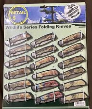 American Wildlife Collection 10 Frost Cutlery Folding Pocket Knives Display NEW picture