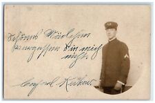 1907 Corporal Kerkow US Army Soldier Settle WA RPPC Photo Antique Postcard picture