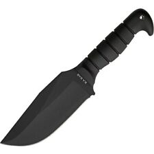 Ka-Bar 1278 Fixed Blade Knife Warthog Black Plain Zytel Leather/Cordura Sheath picture