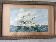 US Battleship Maine Fetherstone Tobin print with 