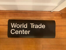 NY NYC SUBWAY 2 LINE ROLL SIGN WORLD TRADE CENTER FINANCIAL DISTRICT HISTORICAL picture