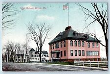Orono Maine ME Postcard High School Building Exterior View Trees c1910 Unposted picture