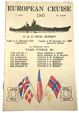 U.S.S. NEW JERSEY European Cruise 1947 LOG Printed Aboard US NAVY BATTLESHIP picture