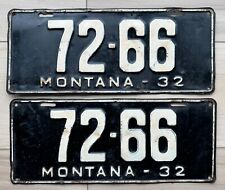 1932 Montana License Plate Pair - Nice Original Paint picture