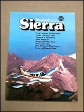 Beechcraft Sierra 200 Airplane Aircraft Vintage Brochure Catalog  1974 picture