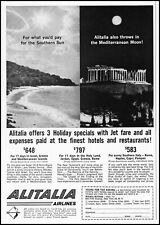 1962 Alitalia airlines 3 Holioday specials Jet fare retro photo print ad LA40 picture