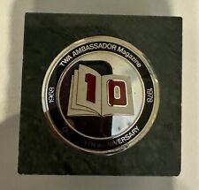 vintage TWA  green marble Paperweight 10th Anniversary Ambassador Magazine 1978 picture