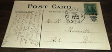 MAY 1908 C&NW TRAIN #14 ASHLAND & MILWAUKEE RPO HANDLED POST CARD picture