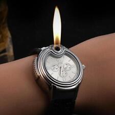 Vintage Watch Lighter Men Leather Wrist Band Refillable Torch Windproof Metal picture