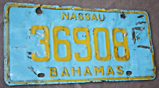 Vintage License Plate,  NASSAU, BAHAMAS Expired 1990's - 36908 picture