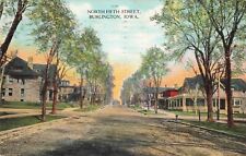North Fifth Street Burlington Iowa IA 1909 Postcard picture