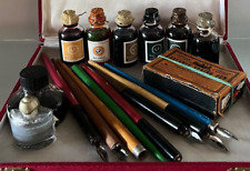 Pens Fountain Inkwell By Wood With Inks Seal Nibs 328 Pieces picture
