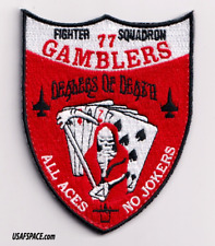 USAF 77TH FIGHTER SQ -77 FS-DEALERS OF DEATH -F-16- Shaw AFB, SC- ORIGINAL PATCH picture