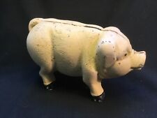 Vintage Cast Iron Piggy Bank / Doorstop with Great Patina picture