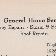 1950s General Home Service J.A. Hobel Chimney Roof 1926 Grant Avenue Rockford IL picture