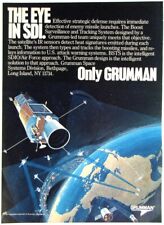 Vintage 1987 Grumman BSTS Tracking Satellite Print Ad picture