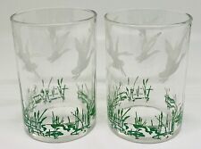 Pair of Vintage Drinking Glasses Seagulls Beach Dunes Swanky Swigs picture