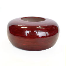 302-0304 Bamboo Table Vase 12in wide x 6 in tall Red picture