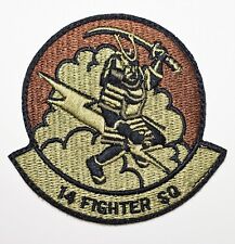 Air Force 14th Fighter Squadron Spice Brown Hook Back Patch picture