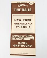 Eastern Greyhound New York St Louis Time Table Brochure 1957 17 picture