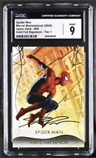 2020 Marvel Masterpieces Gold Foil Signature Spider-Man #29, CGC Graded 9 Mint picture