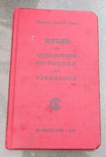 1937 Chicago Surface Lines RULES For Conductors Motormen And Operators Handbook picture