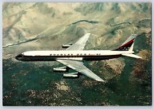 Airplane Postcard McDonnell Douglas DC8 Super 62 In Flight Plane Stats BX10 picture