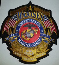 UNITED STATES MARINES LARGE 11 INCH BACK PATCH    IRON/SEW-ON picture