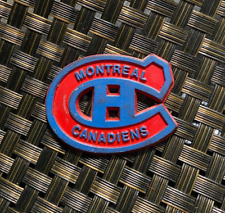 VINTAGE NHL HOCKEY MONTREAL CANADIENS TEAM LOGO COLLECTIBLE RUBBER MAGNET RARE picture