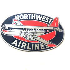 Vintage Northwest Airlines Color Unused Luggage Label, 4 1/2