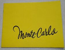1961 Monte-Carlo Brochure (Auto Racing, Golf, Entertainment. etc) picture