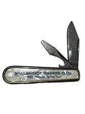 Vintage Rolls Royce Owners Club Colonial Prov USA Folding Pocket Knife RROC 1982 picture