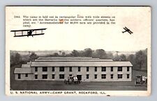 Rockford IL-Illinois, US National Army, Camp Grant, Antique Vintage Postcard picture