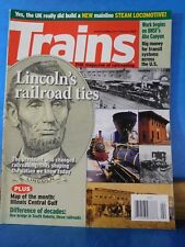 Trains Magazine 2009 February BNSF Abo Canyon work Lincoln RR ties picture