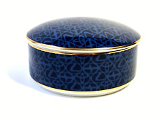 Tiffany & Co  Lexus Toyota in America Trinket Box Blue Gold Trim Porcelain 2007 picture