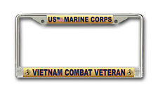 US Marine Corps Vietnam Combat Veteran License Frame - American Made picture