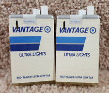 1980-90's Vintage 2 Of Vantage Ultra Lights Cigarette Box Pack Lighter picture