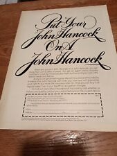 1974 John Hancock Life Insurance Magazine Ad picture