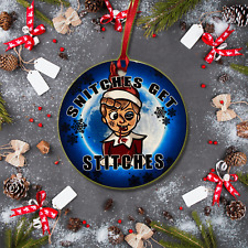 Snitches Get Stitches Funny Christmas Ornament picture